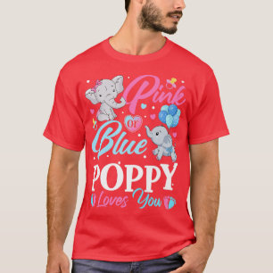 Camiseta Elefante Azul Cor-de-rosa Te Ama De Gravidez