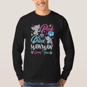 Camiseta Elefante Azul Rosa Mawmaw Te Ama De Gravidez