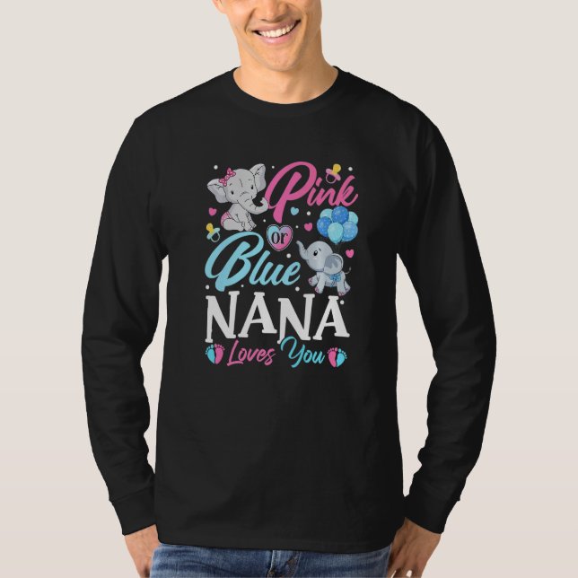 Camiseta Elefante Azul Rosa Nana Adora Sua Revelação De Gra (Frente)
