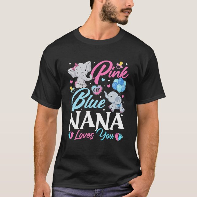 Camiseta Elefante Azul Rosa Nana Adora Sua Revelação De Gra (Frente)