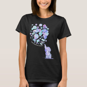 Camiseta Elefante Azul Roxo Lloons Prevenção ao Suicídio Aw