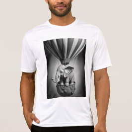 Camiseta Elefante bebê em balão de ar quente