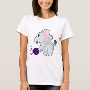 Camiseta Elefante Boliche Bola de boliche Pino de boliche