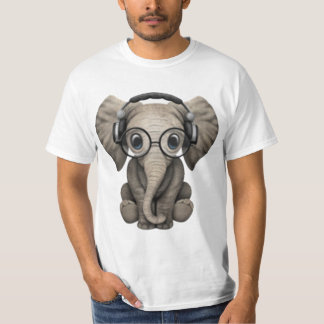 Camiseta elefante bonito do bebê