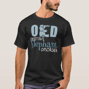 Camiseta Elefante bonito obscuridade obcecada