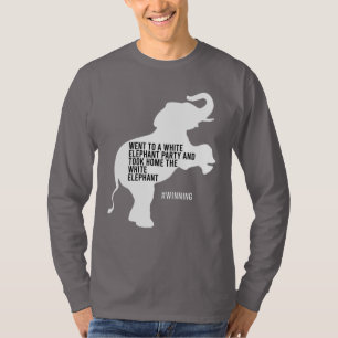 Camiseta Elefante Branco em Casa Engraçado