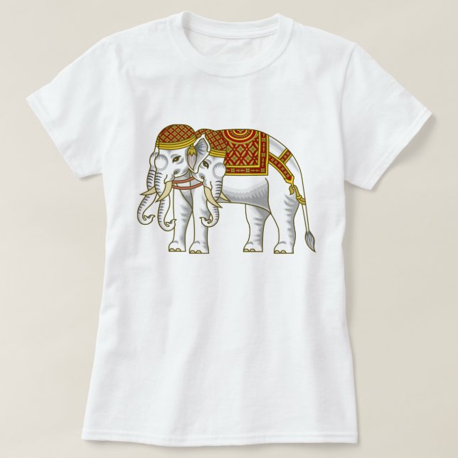 Camiseta Elefante branco tailandês de Erawan (Frente do Design)