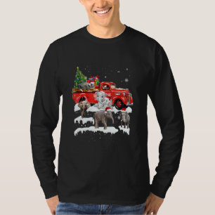 Camiseta Elefante Caminhão Vermelho Xmas Feliz Natal