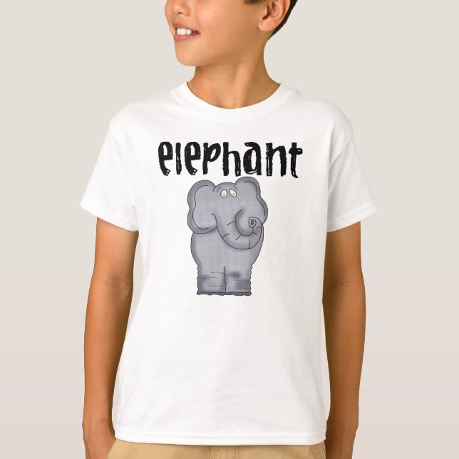 Camiseta Elefante cinzento (Frente)