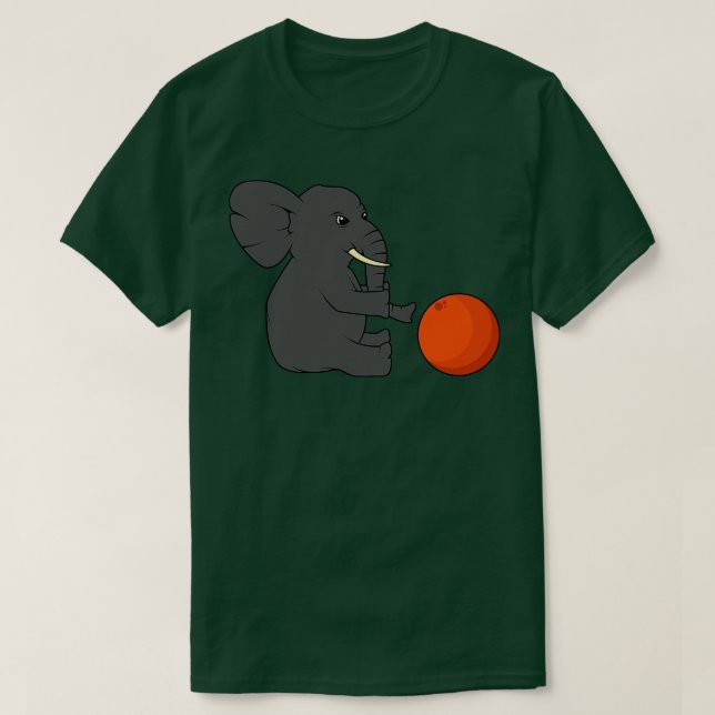 Camiseta Elefante com Bola (Frente do Design)