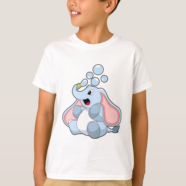 Camiseta Elefante com bolhas de água (Frente)