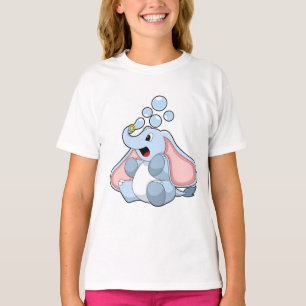 Camiseta Elefante com bolhas de água