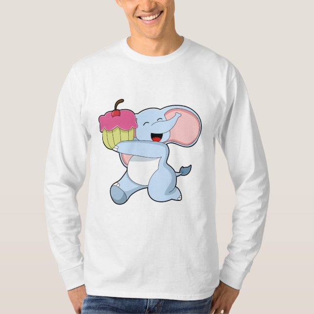 Camiseta Elefante com Bolo (Frente)