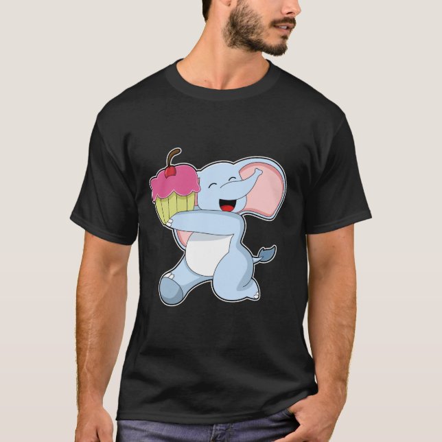Camiseta Elefante com Bolo (Frente)