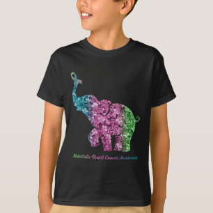 Camiseta Elefante Com Cancer Metastático De Ventre Da Flor