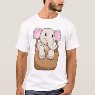 Camiseta Elefante com cesta