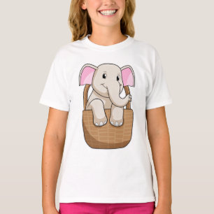 Camiseta Elefante com cesta