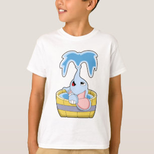Camiseta Elefante com cheio de Banheira de Água
