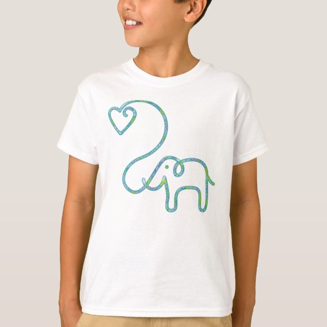 Camiseta ELEFANTE com coração (Frente)