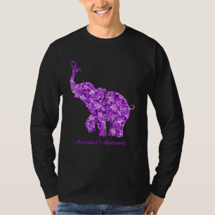 Camiseta Elefante com faixa de consciência de Alzheimer Flo