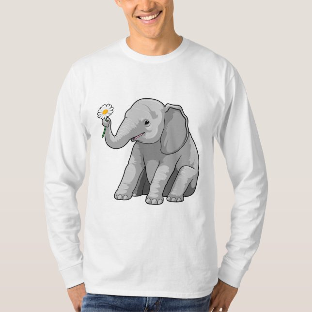 Camiseta Elefante com Flor (Frente)