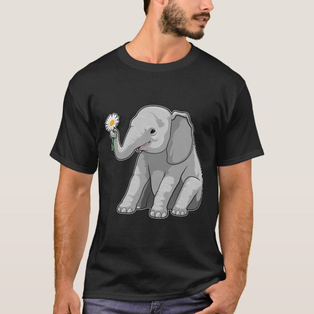 Camiseta Elefante com Flor (Frente)
