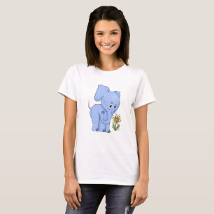 Camiseta Elefante com flor