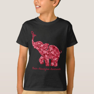Camiseta Elefante com Flower Brain Aneurysm Awarts Ribb