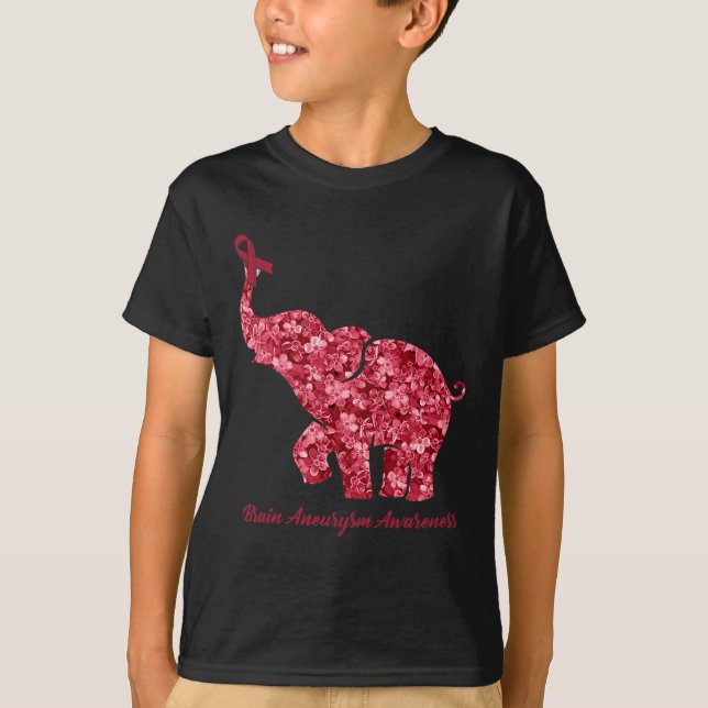 Camiseta Elefante com Flower Brain Aneurysm Awarts Ribb (Frente)