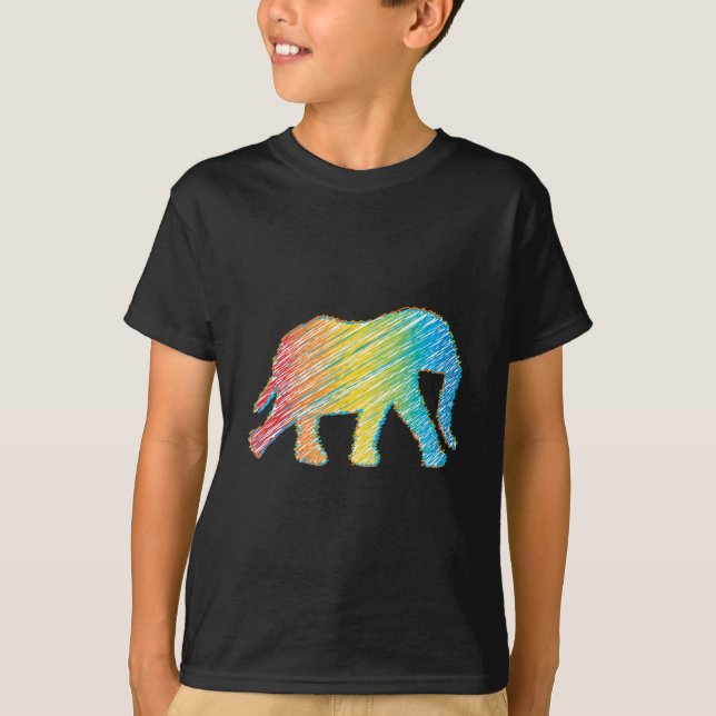 Camiseta Elefante com Linhas (Frente)