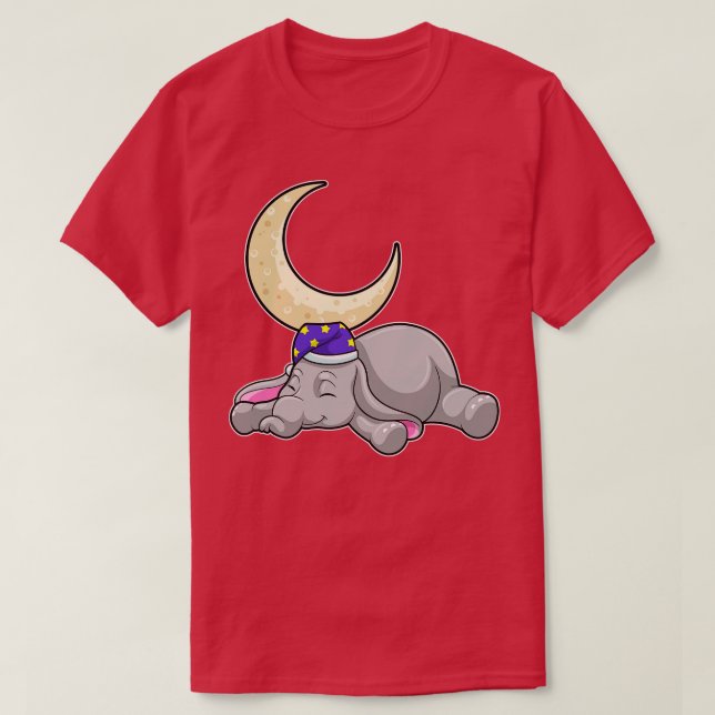 Camiseta Elefante com Lua (Frente do Design)