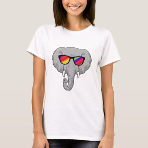 Camiseta Elefante com óculos de sol
