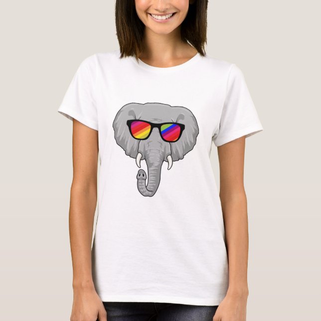 Camiseta Elefante com óculos de sol (Frente)