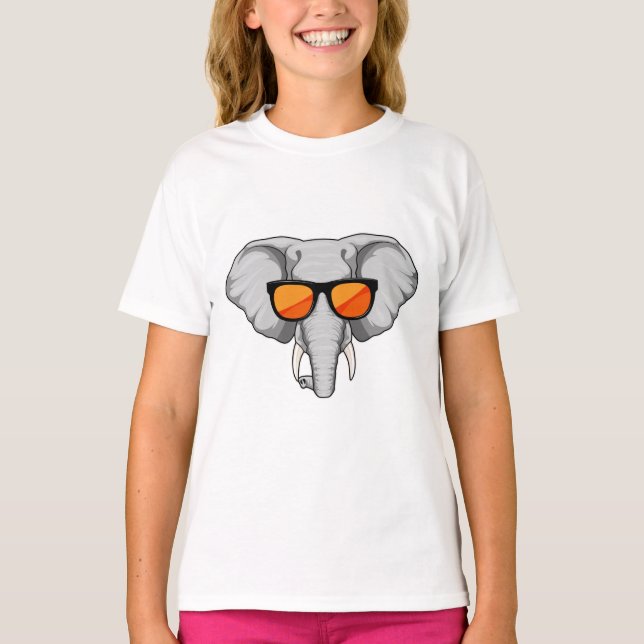 Camiseta Elefante com óculos de sol (Frente)