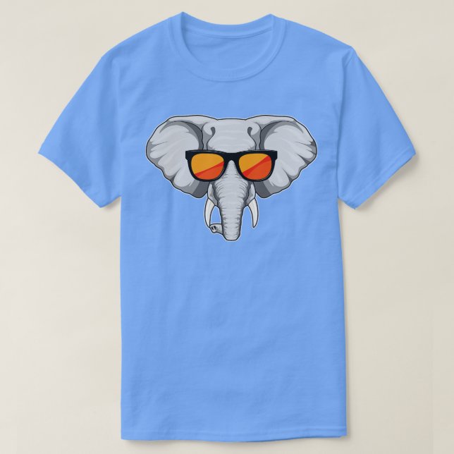 Camiseta Elefante com óculos de sol (Frente do Design)