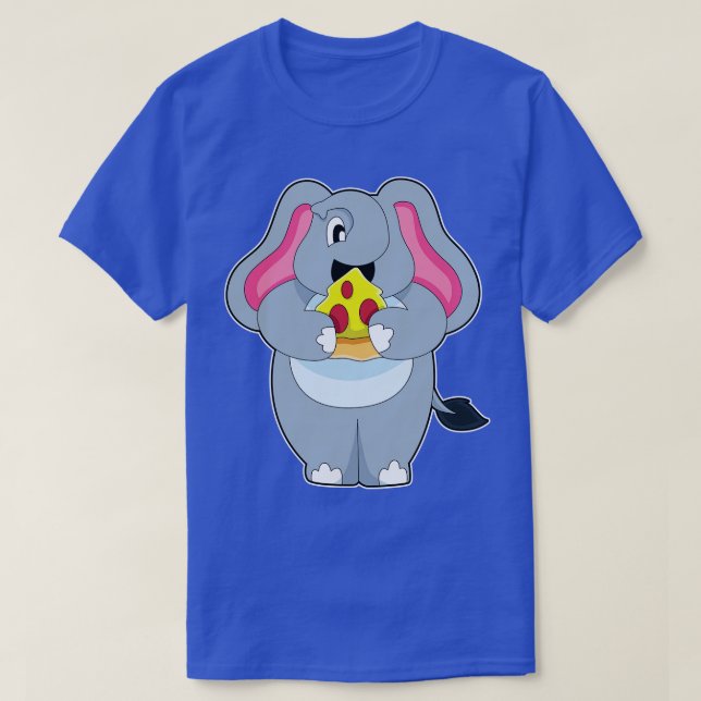 Camiseta Elefante Com Pizza (Frente do Design)