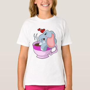 Camiseta Elefante com Taça do Café