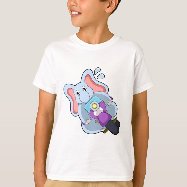Camiseta Elefante como Biker com motocicleta.PNG (Frente)