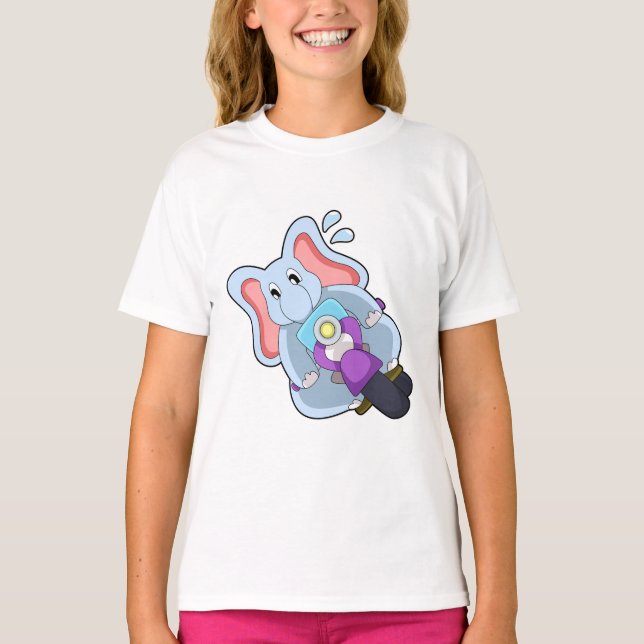 Camiseta Elefante como Biker com motocicleta.PNG (Frente)