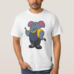 Camiseta Elefante como cabeceira com tesoura