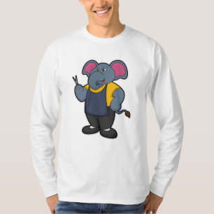 Camiseta Elefante como cabeceira com tesoura