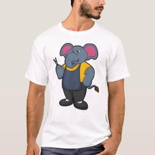 Camiseta Elefante como cabeceira com tesoura