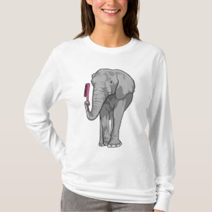 Camiseta Elefante como cabeleireiro com Comb