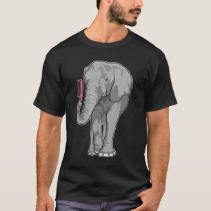 Camiseta Elefante como cabeleireiro com Comb