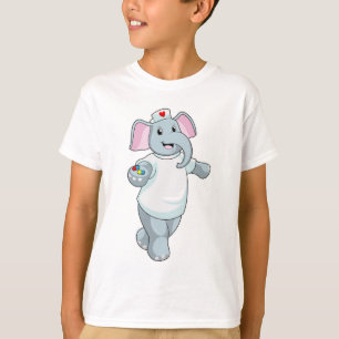 Camiseta Elefante como Enfermeira com Medicina
