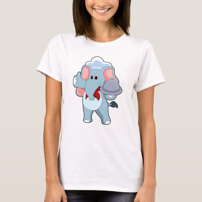 Camiseta Elefante como Garçom com Púltimo (Frente)