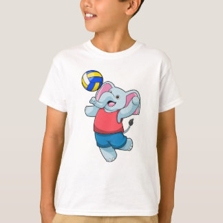 Camiseta Elefante como jogador de voleibol
