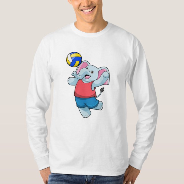 Camiseta Elefante como jogador de voleibol (Frente)