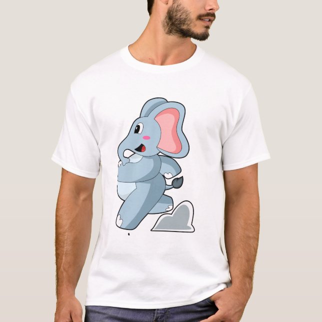 Camiseta Elefante como Runner (Frente)