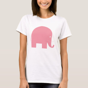 Camiseta Elefante cor-de-rosa